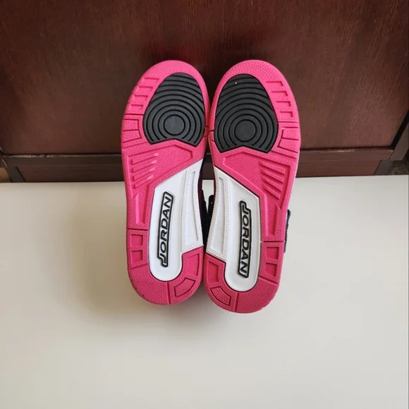 Jordan Flight 45 High IPGS 'Black Vivid Pink 6y/7.5W - Picture 4 of 7